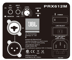 PRX612M コントロールパネル